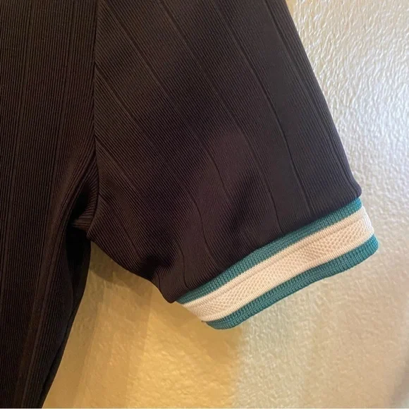 ZARA Women Green White Trim Cropped Top Size Small - Picture 4 of 7